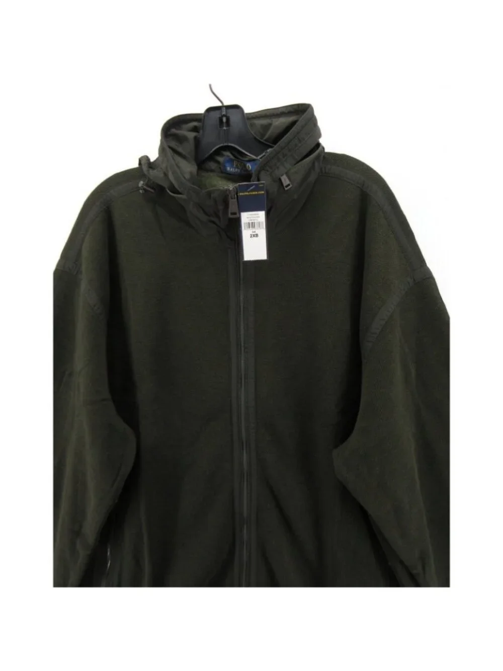 Polo Ralph Lauren Jacket 2XB Big Olive Defender Hoodie Full Zip Coat